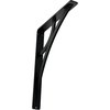 Ekena Millwork Galveston Wrought Iron Bracket, (Single center brace), Powder Coated Black 1 1/2"W x 10"D x 12"H BKTM01X10X12SGL